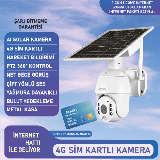 C16 4G Bataryalı Solar Dış Ortam 355° Kamera